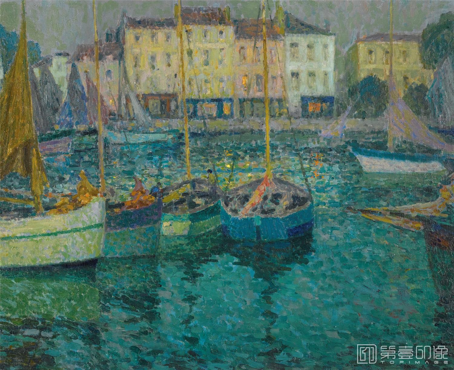 油画-LESBARQUESALAROCHELLE